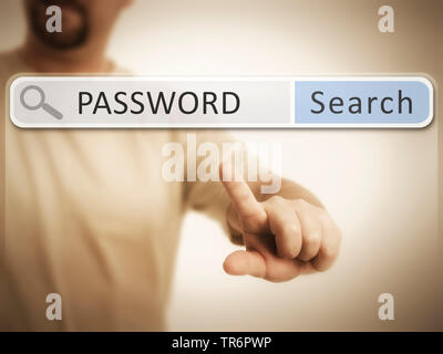 internet search with the search keyword password Stock Photo