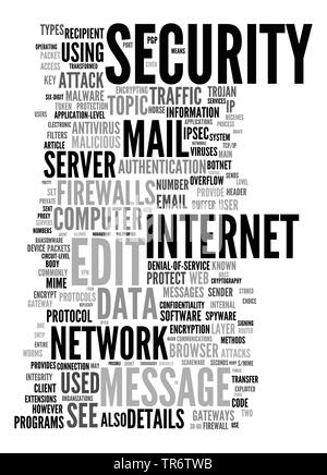 tag cloud on the subject security Stock Photo