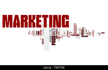 tag cloud on the subject marketing Stock Photo