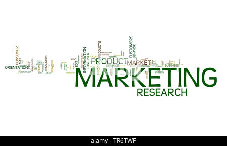 tag cloud on the subject marketing Stock Photo