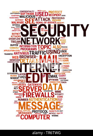 tag cloud on the subject security Stock Photo