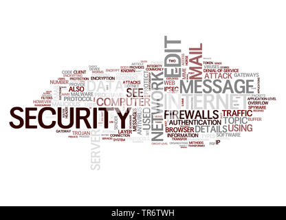 tag cloud on the subject security Stock Photo