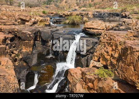 Bourke's Luck Potholes, aerial view, South Africa, Mpumalanga, Blyde River Canyon Nature Reserve, Moremela Stock Photo