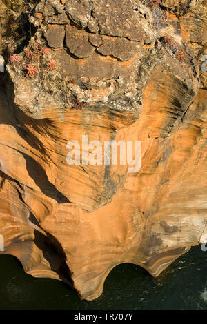 Bourke's Luck Potholes, aerial view, South Africa, Mpumalanga, Blyde River Canyon Nature Reserve, Moremela Stock Photo