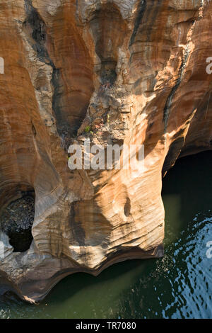 Bourke's Luck Potholes, aerial view, South Africa, Mpumalanga, Blyde River Canyon Nature Reserve, Moremela Stock Photo