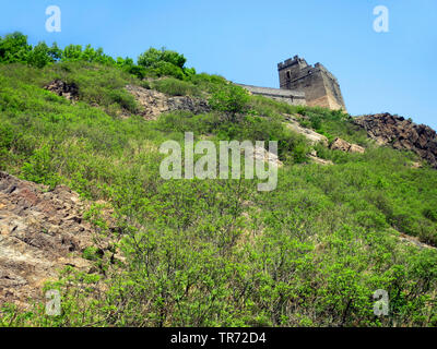 Great Wall at Beidaihe, China, Hebei, Beidaihe Stock Photo