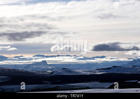 Underberg in snow, Drakensbergen, South Africa Stock Photo