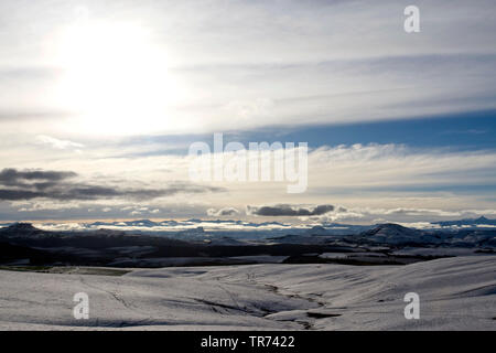 Underberg in snow, Drakensbergen, South Africa Stock Photo