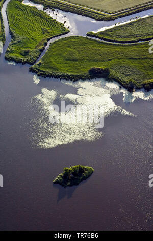coastal landscape at the North Sea, aerial photo, Netherlands Stock ...