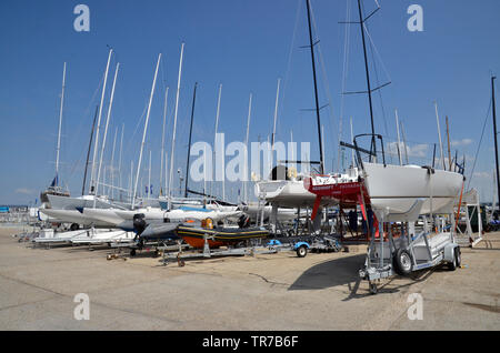 The Yacht Haven at Cowes on the Isle of Wight Stock Photo