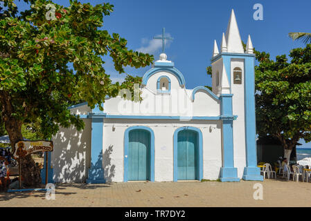 Colonial church of mainly square in the Praia do Forte beach on Brazil Stock Photo