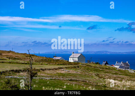 Summer Day on Cape Clear Island West Cork Ireland. It is the southernmost inhabited part of Ireland and has a population of 147 people. Stock Photo