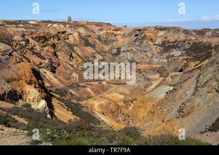 Amlwch Copper Mine on the Island of Anglesey in North Wales. Stock Photo