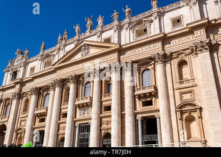 An image of part of the historic and beautiful St Peters Basilica in the Vatican Stock Photo
