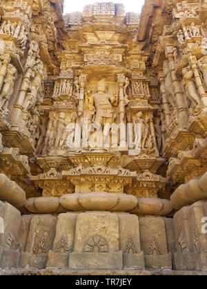 Carving at Sun temple Modhera in Mehsana districts, in north Gujarat ...