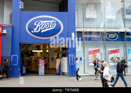 A general view of Boots on Oxford Street, central London, UK Stock Photo