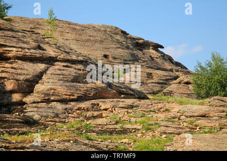 Rocks near Karkaralinsk. Karaganda Oblast. Kazakhstan Stock Photo