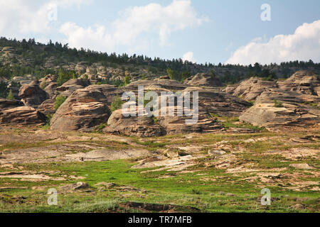 Rocks near Karkaralinsk. Karaganda Oblast. Kazakhstan Stock Photo