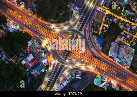 aerial view of Bangkok Highway at downtown Stock Photo - Alamy