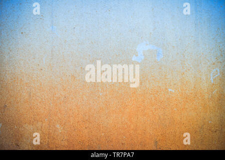 Mud splash on wall / Old blue dirty wall  texture background Stock Photo