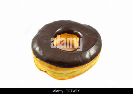 doughnut - Chocolate donut isolated on white background Stock Photo