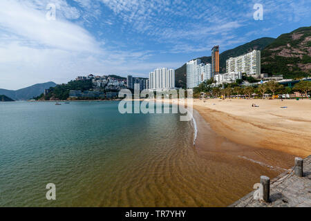 The Sandy Beach At Repulse Bay, Hong Kong, China Stock Photo