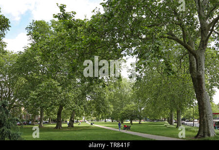 Goose Green in East Dulwich, London, UK. A popular, enclosed park between Grove Vale, East Dulwich Road and Adys Road SE15 Stock Photo