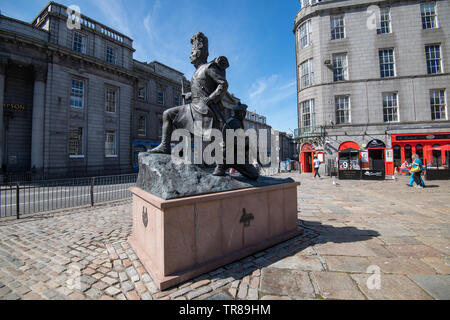 Gordon Highlander Memorial, Castlegate, Aberdeen, Scotland, UK Stock Photo