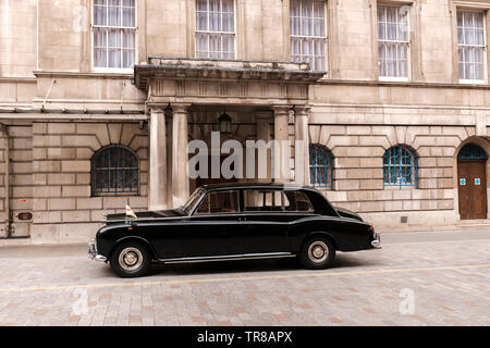 UK,London,City of London- Lord  Mayors official car at Mansion House, Home and office of the Lord Mayor Stock Photo