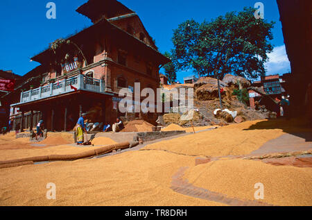 Grain market,Bhaktapur Durbar Square,Nepal Stock Photo