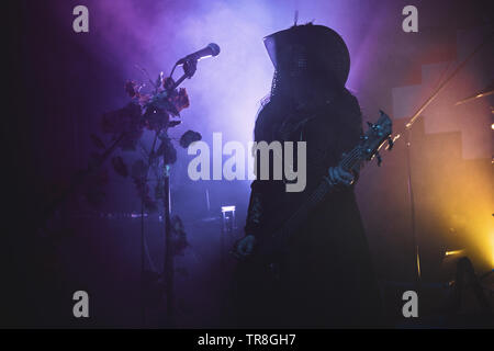 Zagreb, Croatia – may 30. 2019. Concert of cult Gothic  rock band Christian Death in Zagreb , Croatia Stock Photo