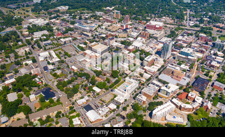 Aerial view of Downtown Asheville, NC, USA Stock Photo