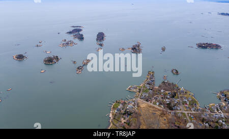 The Thimble Islands, or the Thimbles,  Long Island Sound, Branford, CT Stock Photo