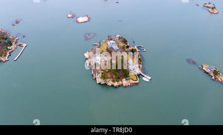 Davis Island, The Thimble Islands, or the Thimbles,  Long Island Sound, Branford, CT Stock Photo