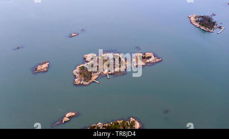 Wayland Island, The Thimble Islands, or the Thimbles,  Long Island Sound, Branford, CT Stock Photo