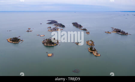 The Thimble Islands, or the Thimbles,  Long Island Sound, Branford, CT Stock Photo