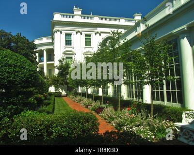 The White House, Washington D.C., view from the East Wing on a sunny summer day Stock Photo