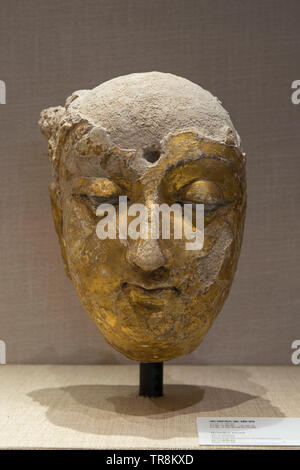 Buddha Head. 5th Century. Mes Aynak. National Museum of Afghanistan Stock Photo