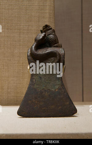 Bronze Axe. 3000 BC-2000 BC. Bactria. National Museum of Afghanistan Stock Photo
