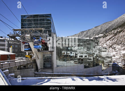 Ski Lift In Encamp Andorra Stock Photo Alamy