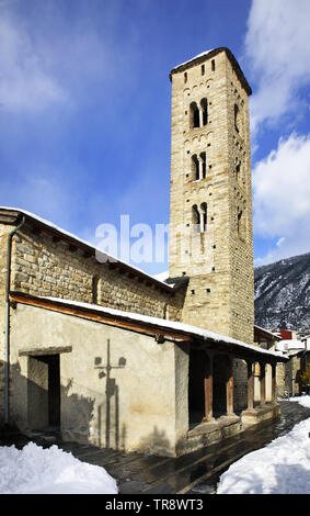 Church of Santa Eulalia in Encamp. Andorra Stock Photo