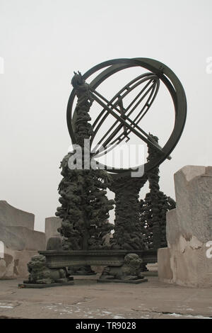 Beijing China, new armilla built in 1744 at the Ancient Observatory Stock Photo