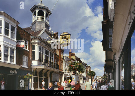 Guildford High Street, Surrey, England, UK. Circa 1980's Stock Photo