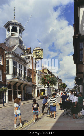 Guildford High Street, Surrey, England, UK. Circa 1980's Stock Photo