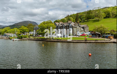 A view of Ambleside on Lake Windermere, Windermere, Cumbria, UK. Taken on 19th May 2019. Stock Photo