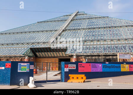 St Enoch Glasgow Shopping Centre under refurbishment work in the city centre,Scotland,UK Stock Photo