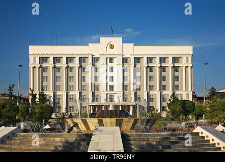 Akimat - City hall at Independence square in Karaganda. Kazakhstan Stock Photo