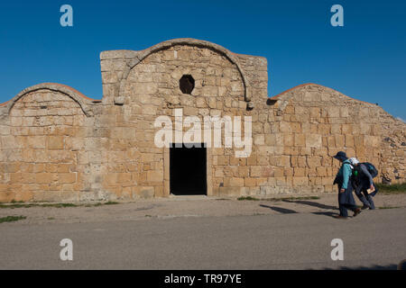 5th Century church of San Giovanni di Sinis, near Cabras, Sardinia, Italy Stock Photo