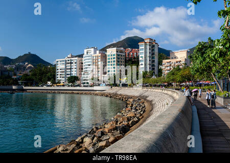 The Promenade and Seafront At Stanley, Hong Kong, China Stock Photo