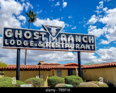 Old, still working neon signs in Tucson, AZ. Stock Photo